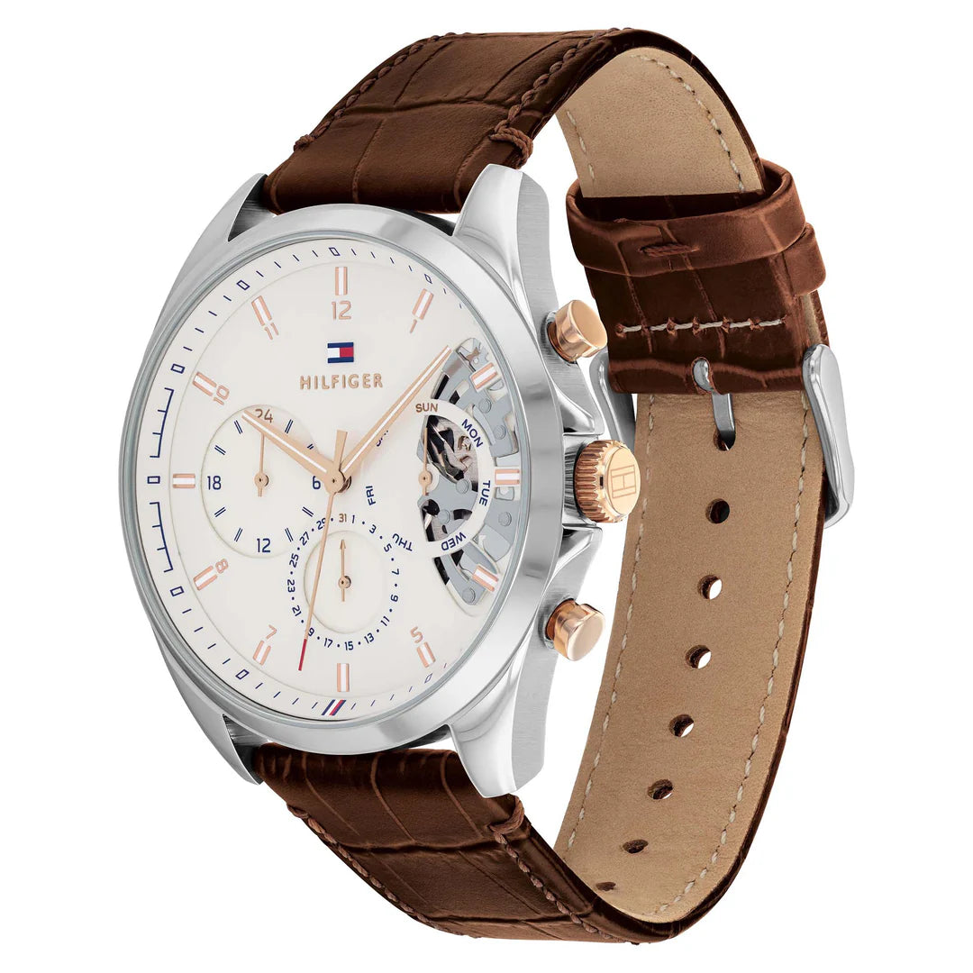 Tommy Hilfiger Quartz Multifunction Silver Dial Watch for Men - 1710450